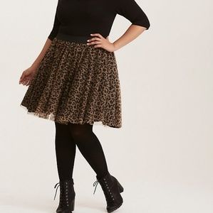 Torrid leopard skirt